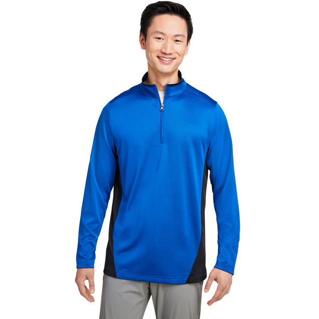 Mens Flash Snag Protection Plus IL colorblock Quarter-Zip - BLAcK SUNRY YLW - S(D0102H78IXP)