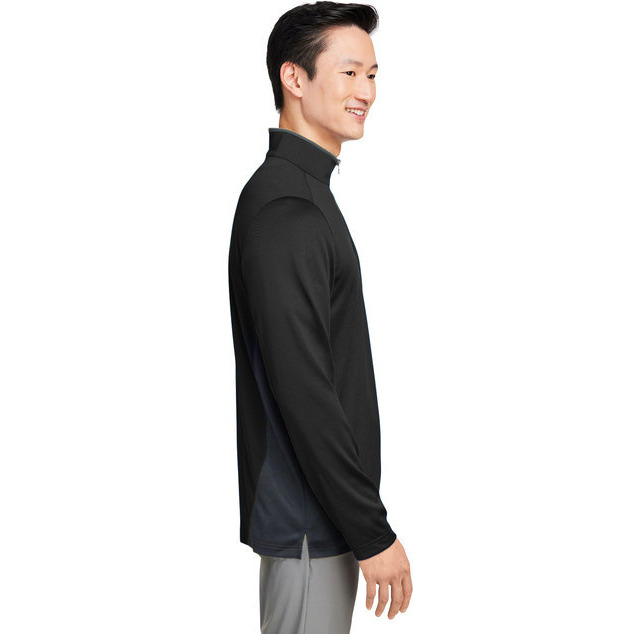 Mens Flash Snag Protection Plus IL colorblock Quarter-Zip - BLAcK SUNRY YLW - S(D0102H78IHX)