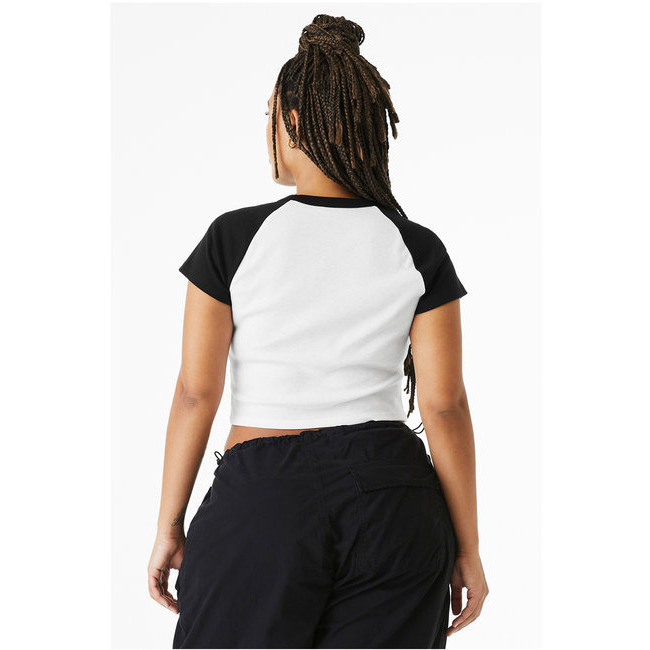 Bella + Canvas 1201 Ladies' Micro Ribbed Raglan Baby Tee