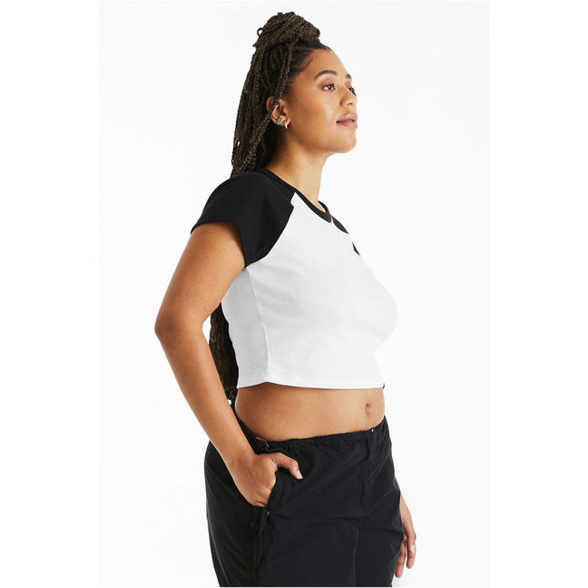 Bella + Canvas 1201 Ladies' Micro Ribbed Raglan Baby Tee