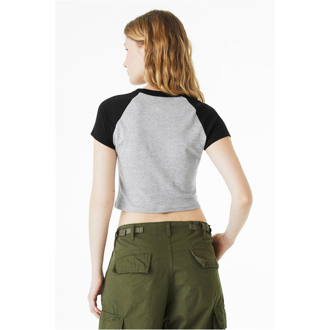 Bella + Canvas 1201 Ladies Micro Ribbed Raglan Baby Tee