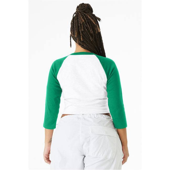 Bella + Canvas 1200 Ladies Micro Ribbed 3/4 Raglan Baby Tee