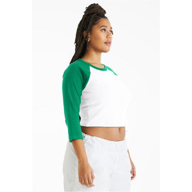 Bella + Canvas 1200 Ladies Micro Ribbed 3/4 Raglan Baby Tee