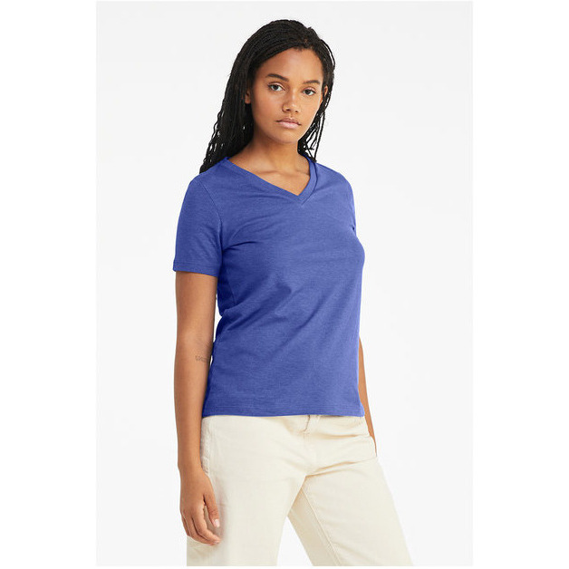 Bella + Canvas 6405CVC Ladies Relaxed Heather CVC Jersey V-Neck T-Shirt