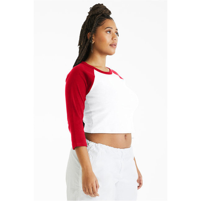 Bella + Canvas 1200 Ladies Micro Ribbed 3/4 Raglan Baby Tee