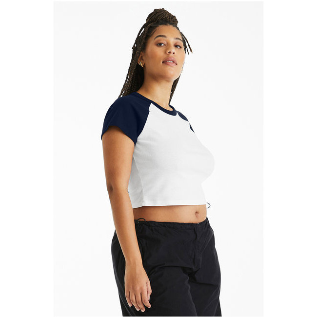 Bella + Canvas 1201 Ladies' Micro Ribbed Raglan Baby Tee