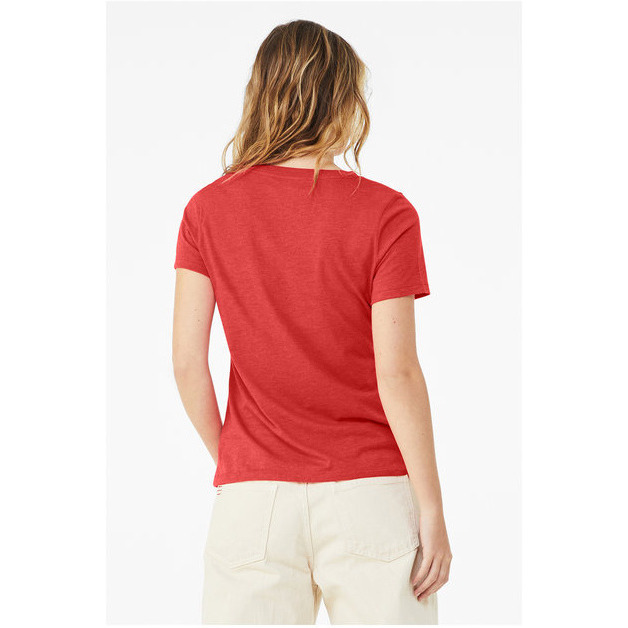 Bella + Canvas 6405CVC Ladies' Relaxed Heather CVC Jersey V-Neck T-Shirt