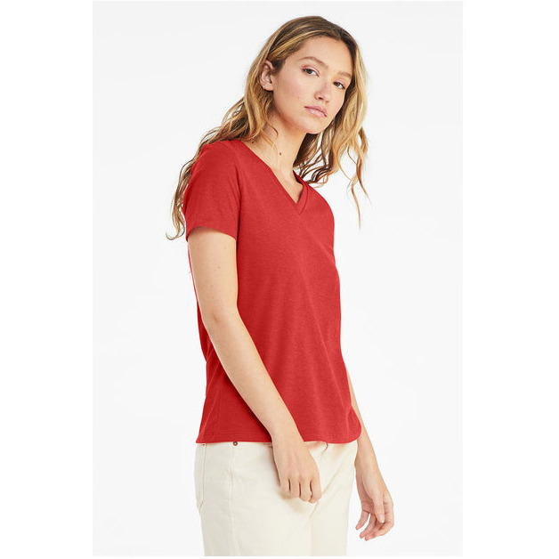 Bella + Canvas 6405CVC Ladies' Relaxed Heather CVC Jersey V-Neck T-Shirt