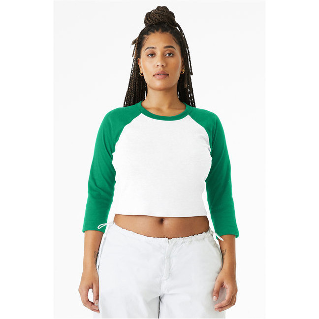 Bella + Canvas 1200 Ladies Micro Ribbed 3/4 Raglan Baby Tee