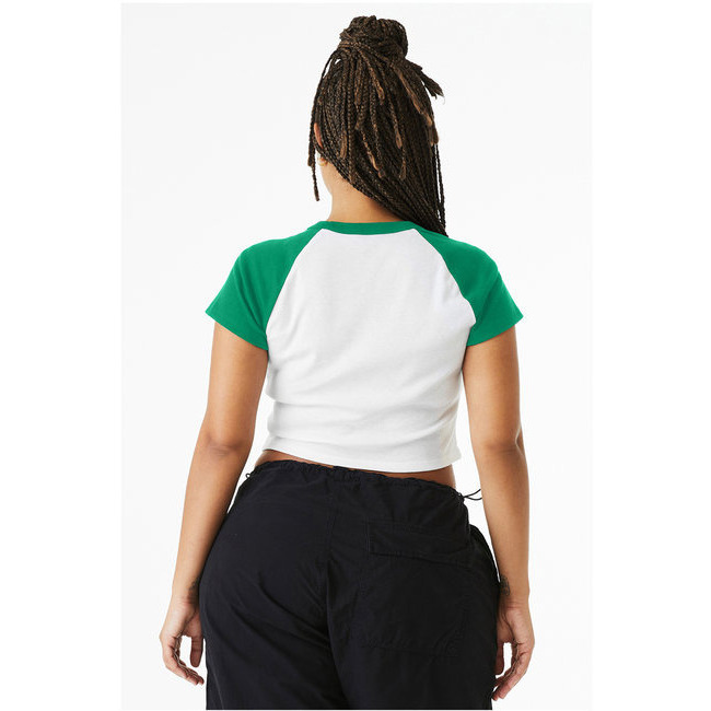 Bella + Canvas 1201 Ladies Micro Ribbed Raglan Baby Tee