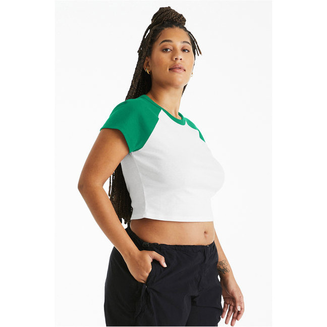 Bella + Canvas 1201 Ladies Micro Ribbed Raglan Baby Tee
