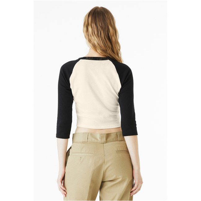 Bella + Canvas 1200 Ladies Micro Ribbed 3/4 Raglan Baby Tee
