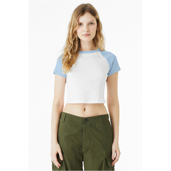 Bella + Canvas 1201 Ladies Micro Ribbed Raglan Baby Tee