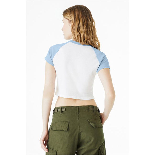 Bella + Canvas 1201 Ladies Micro Ribbed Raglan Baby Tee