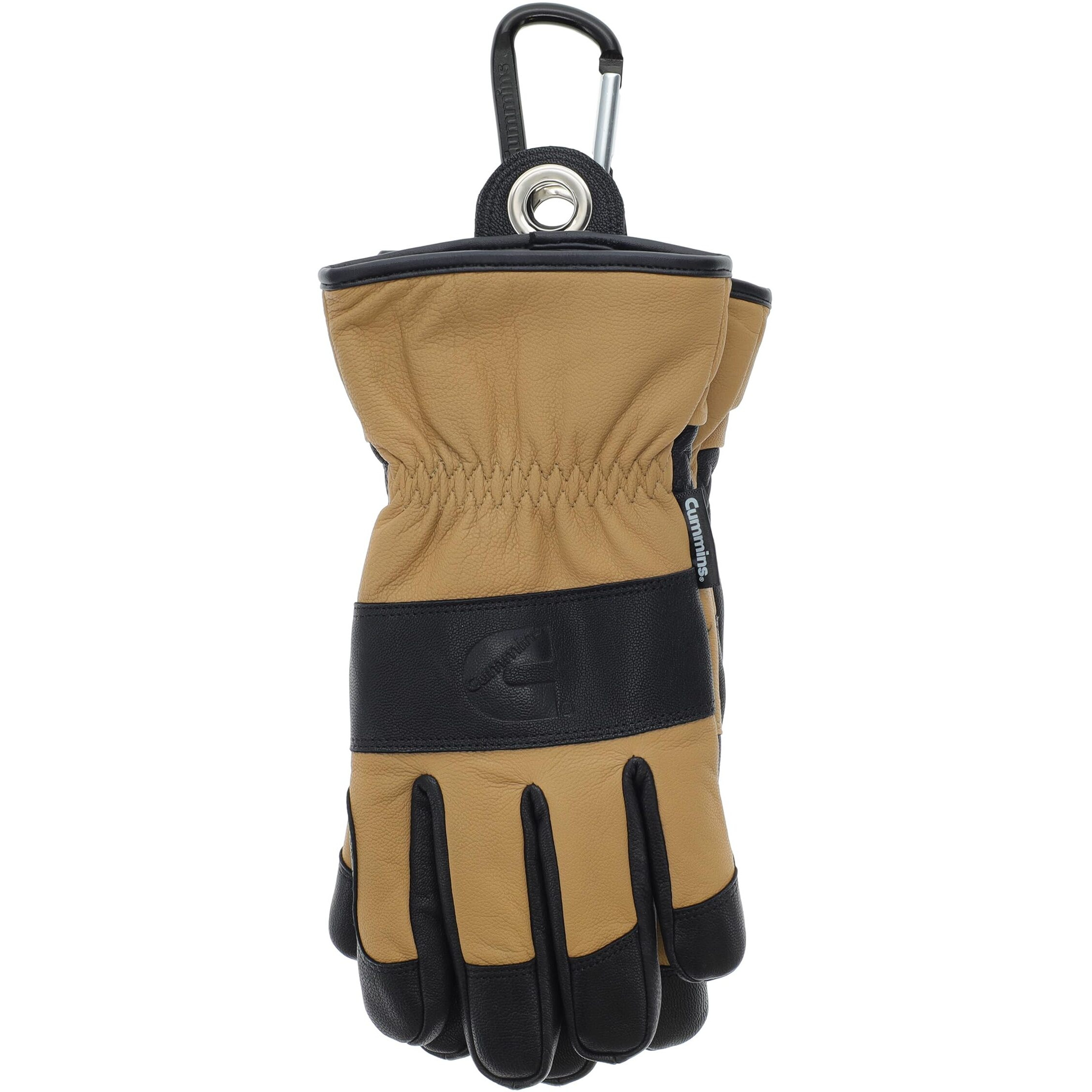 Winter Leather Gloves CMN35159 - Work Gloves Goatskin Leather Fleece Lined with Thinsulate Winter Gloves Men Women Driving Utility Glove - Large
