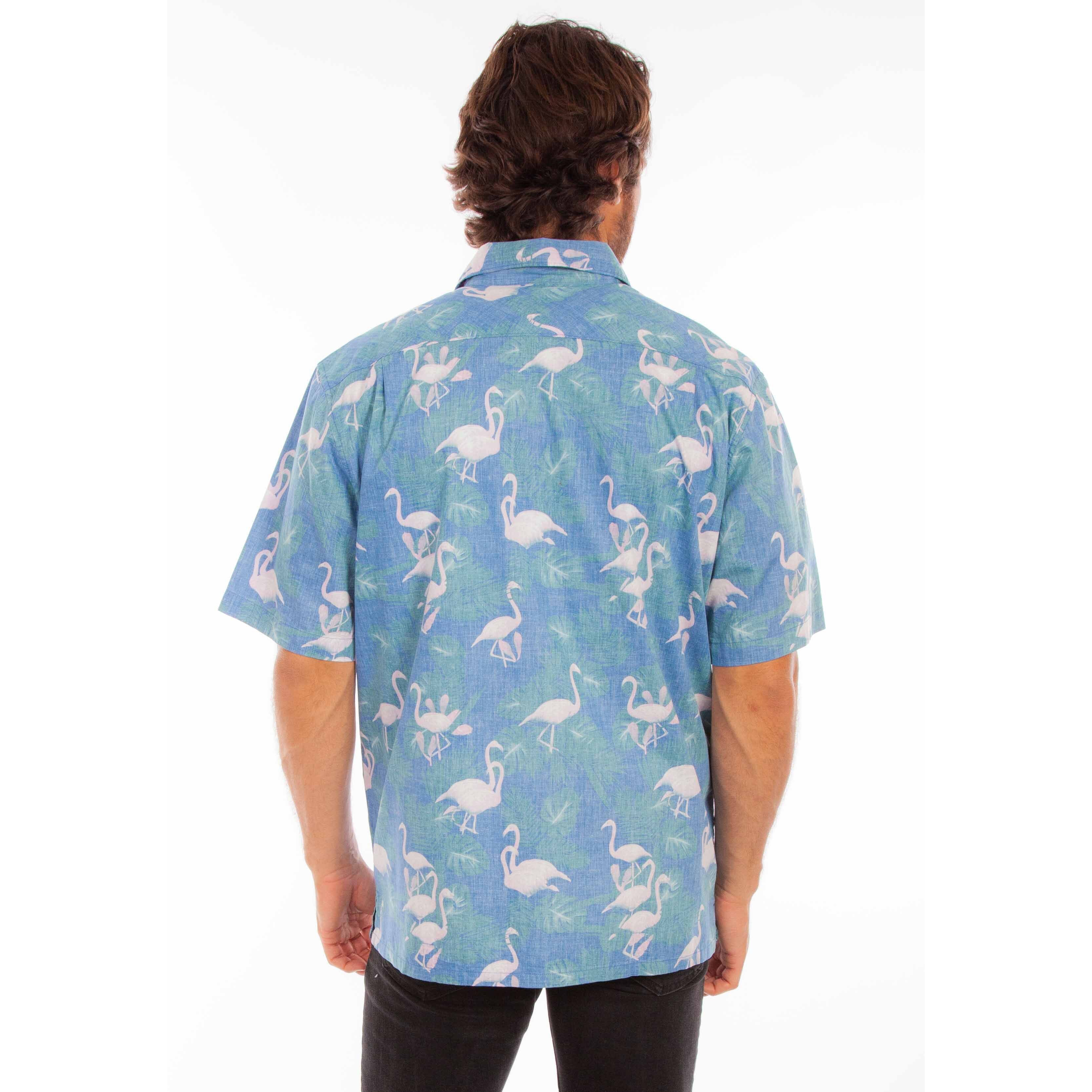 HAWAIIAN FLAMINGOS & LEAVES