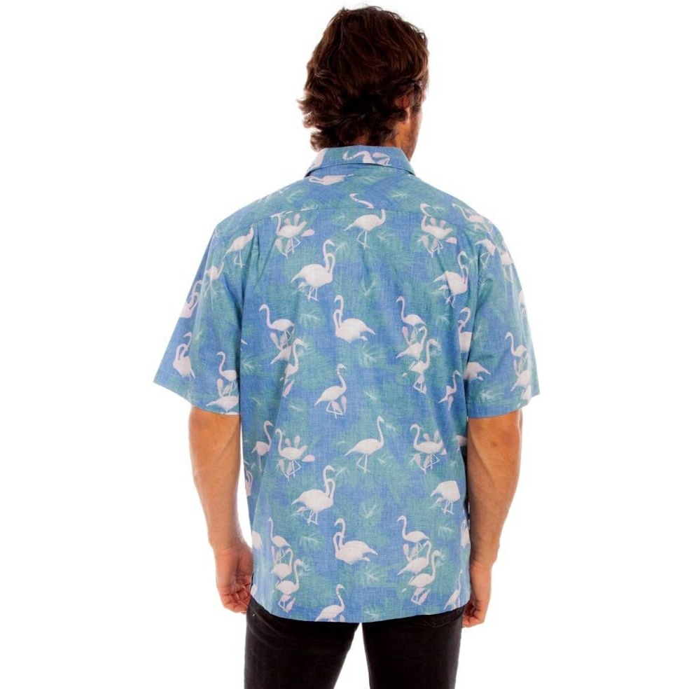 HAWAIIAN FLAMINGOS & LEAVES