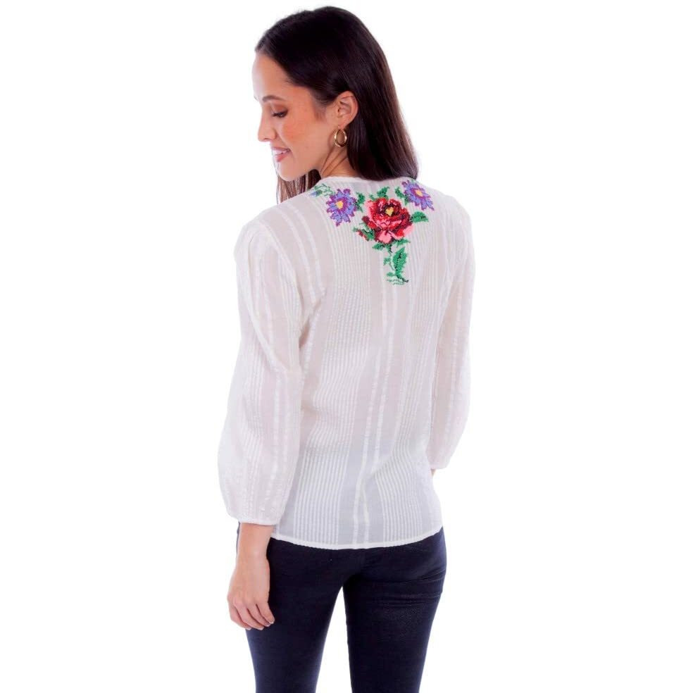 L/S EMB. BLOUSE