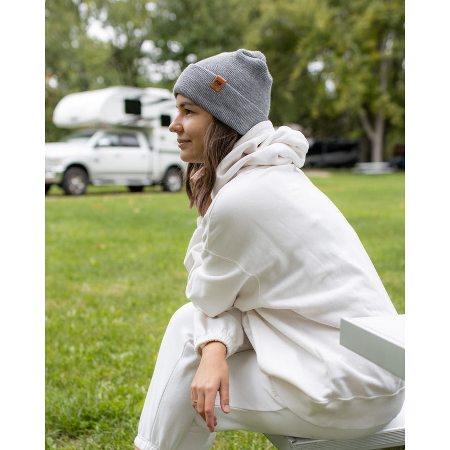 HAAKWEAR Theta-Stitch Cuffed Beanie - Designed and Made in USA (Patent Pending Design) - Koala Gray