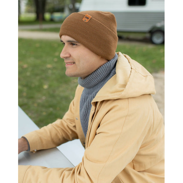 HAAKWEAR Theta-Stitch Cuffed Beanie - Designed and Made in USA (Patent Pending Design) - Camel Brown