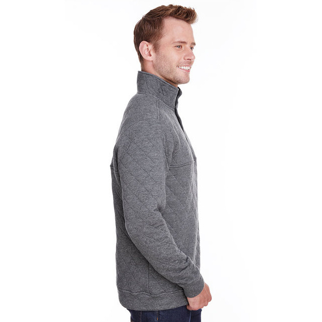 Adult Quilted Snap Pullover - BLAcK - S(D0102H76SE6)