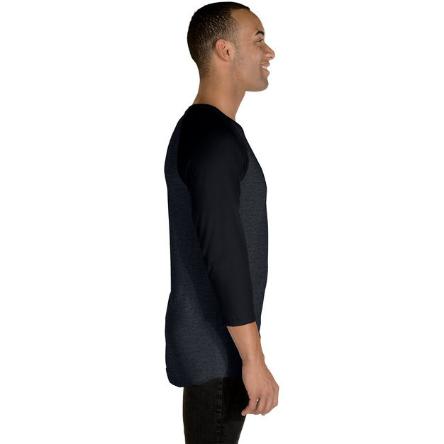 Unisex Premium Blend Ring-Spun 34 Sleeve Raglan T-Shirt - WHITE cHAR HTHR - 3XL(D0102H7M02T)