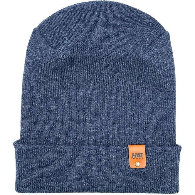 HAAKWEAR Theta-Stitch Cuffed Beanie - Designed and Made in USA (Patent Pending Design) - Denim Blue