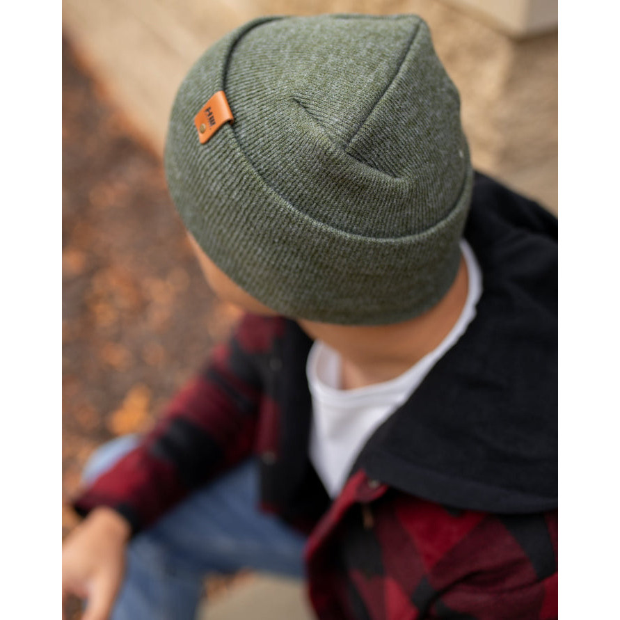 HAAKWEAR Theta-Stitch Cuffed Beanie - Designed and Made in USA (Patent Pending Design) - Forest Green