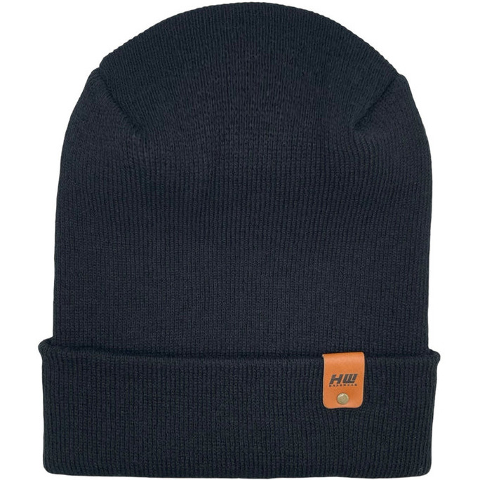 HAAKWEAR Theta-Stitch Cuffed Beanie - Designed and Made in USA (Patent Pending Design) - Midnight Black