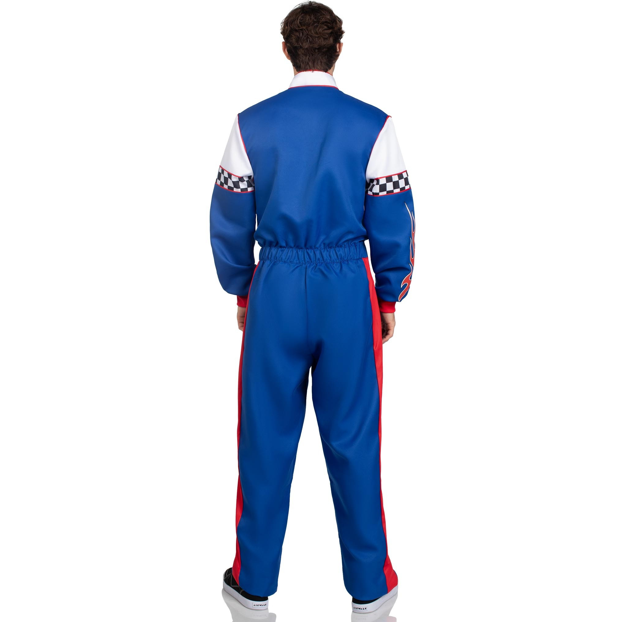 Speedway Racer, features jumpsuit with pockets, two-way zipper, and patch accents.
