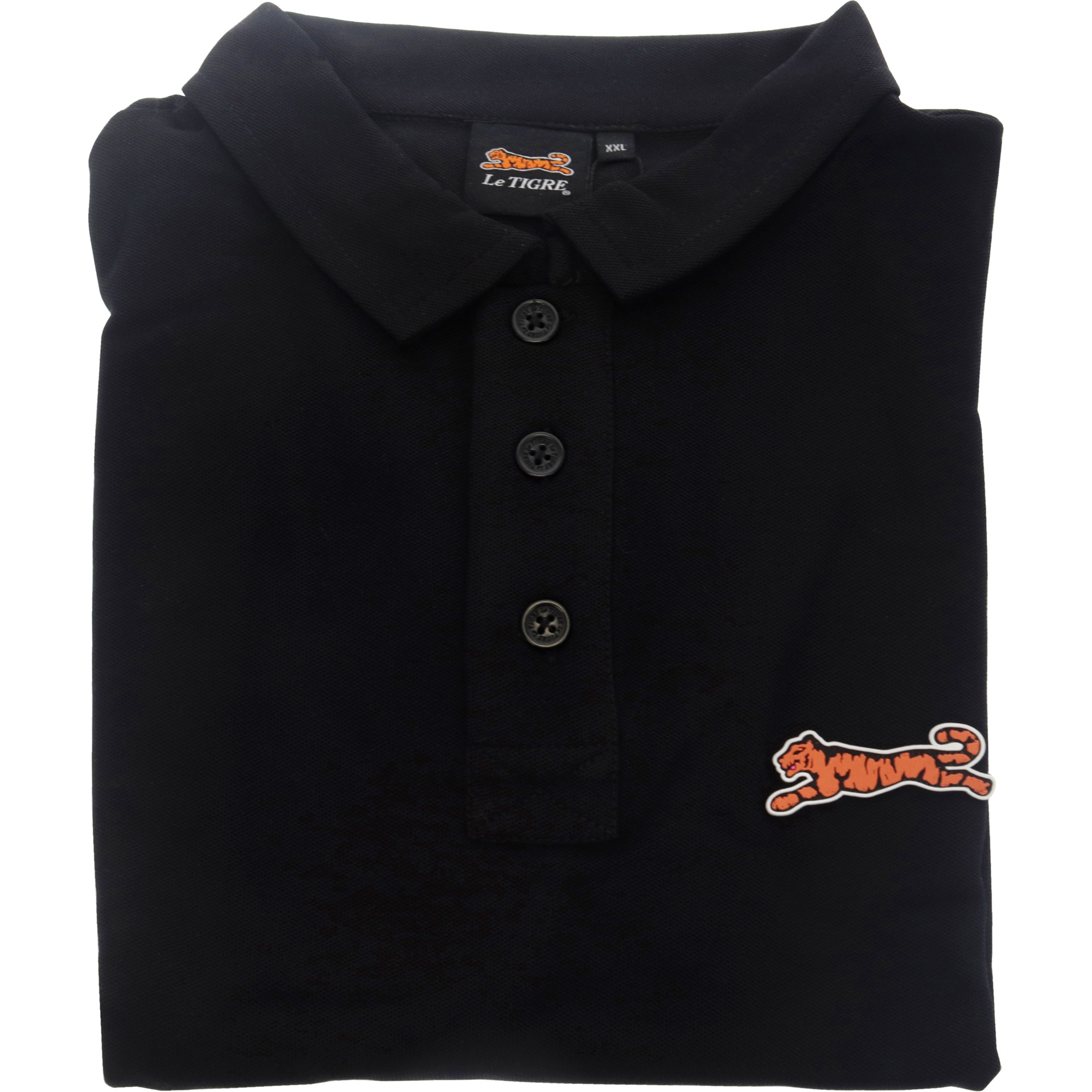 Classic Cotton Polo Shirt - Black by Le Tigre for Men - 1 Pc Shirt (S)