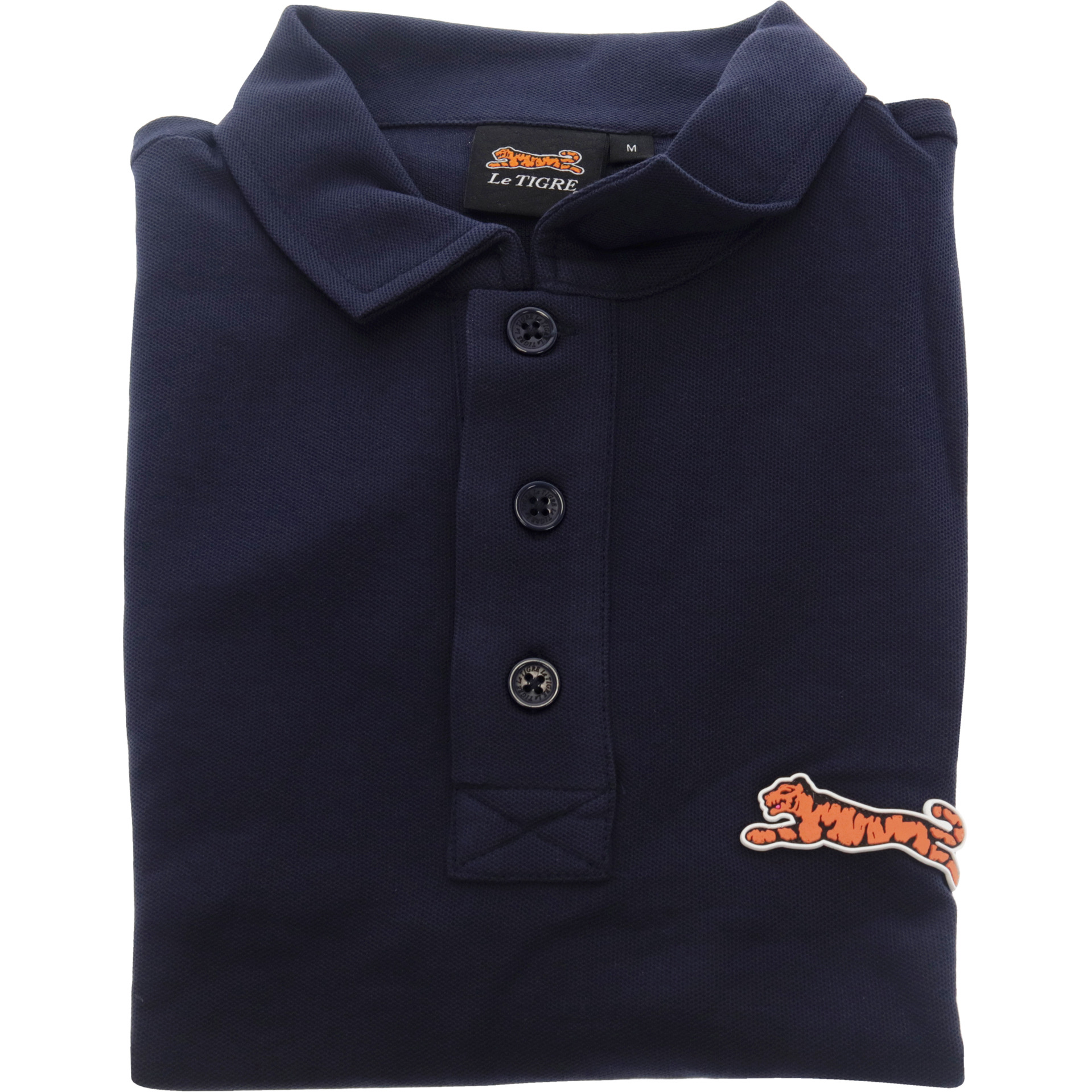 Classic Cotton Polo Shirt - Navy by Le Tigre for Men - 1 Pc Shirt (M)