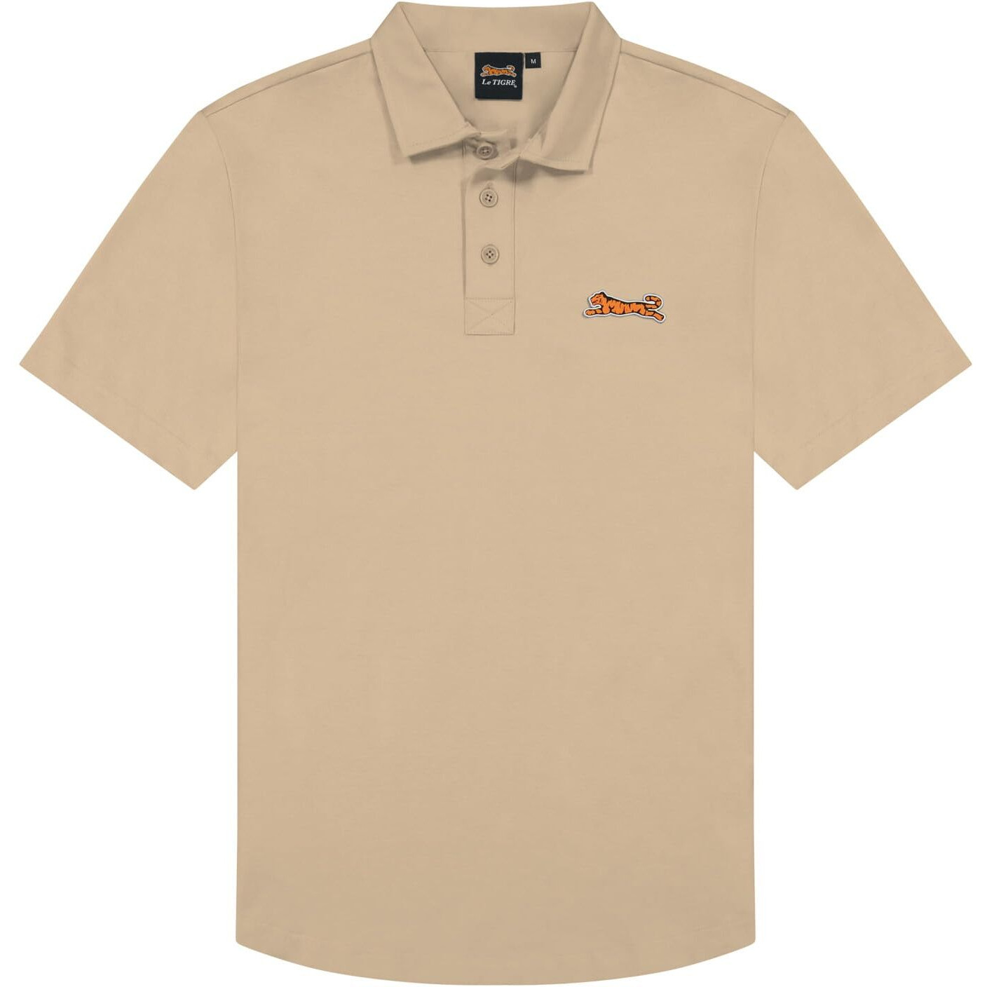 Classic Cotton Polo Shirt - Beige by Le Tigre for Men - 1 Pc Shirt (M)