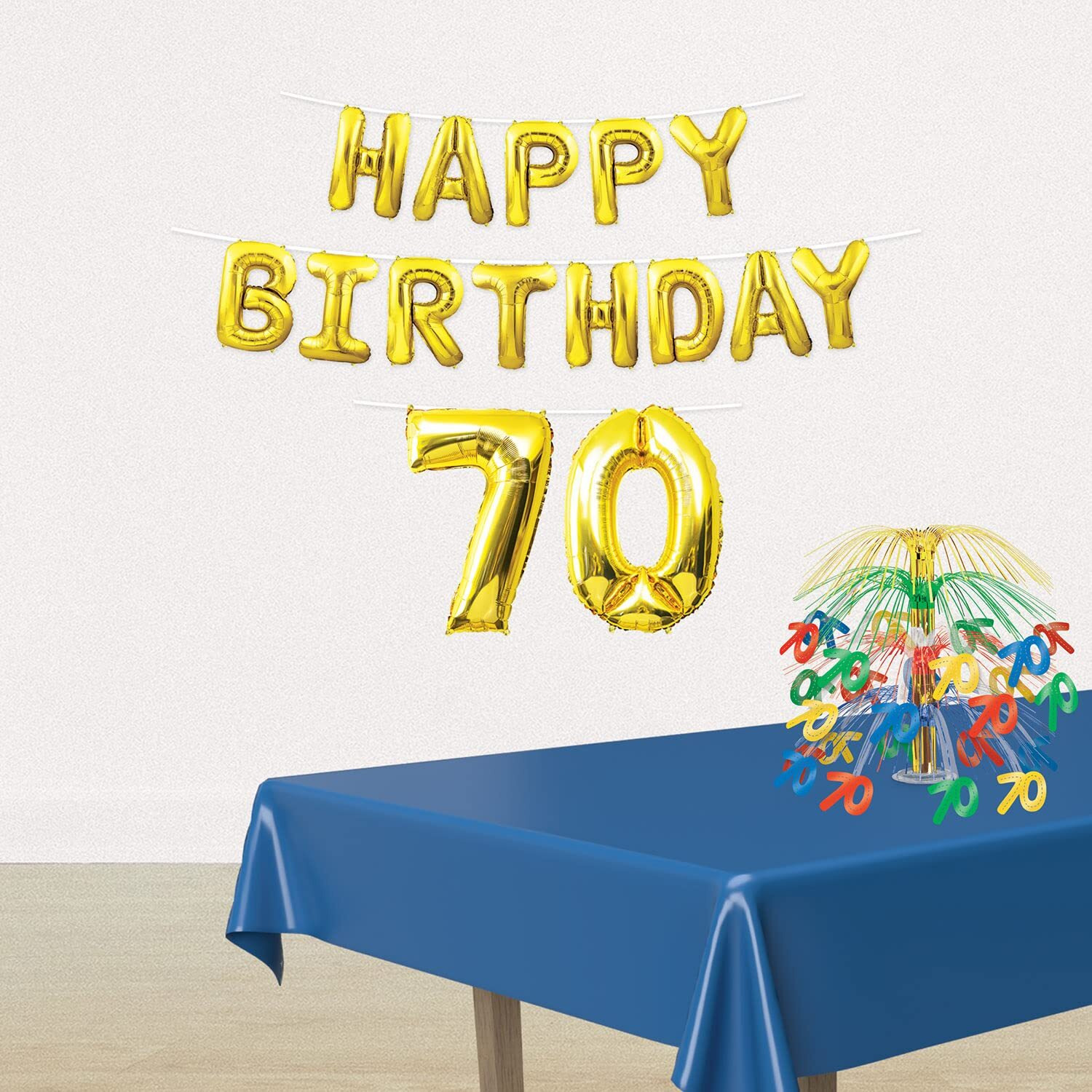 Happy Birthday  70  Balloon Streamer