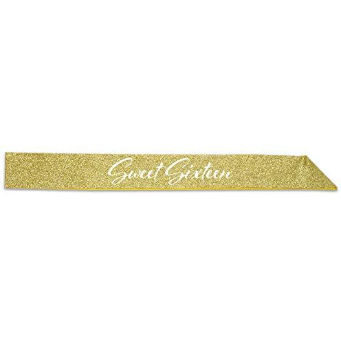 Sweet Sixteen Glittered Sash