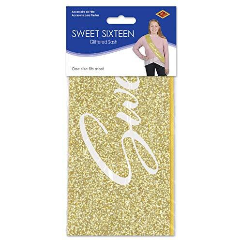 Sweet Sixteen Glittered Sash