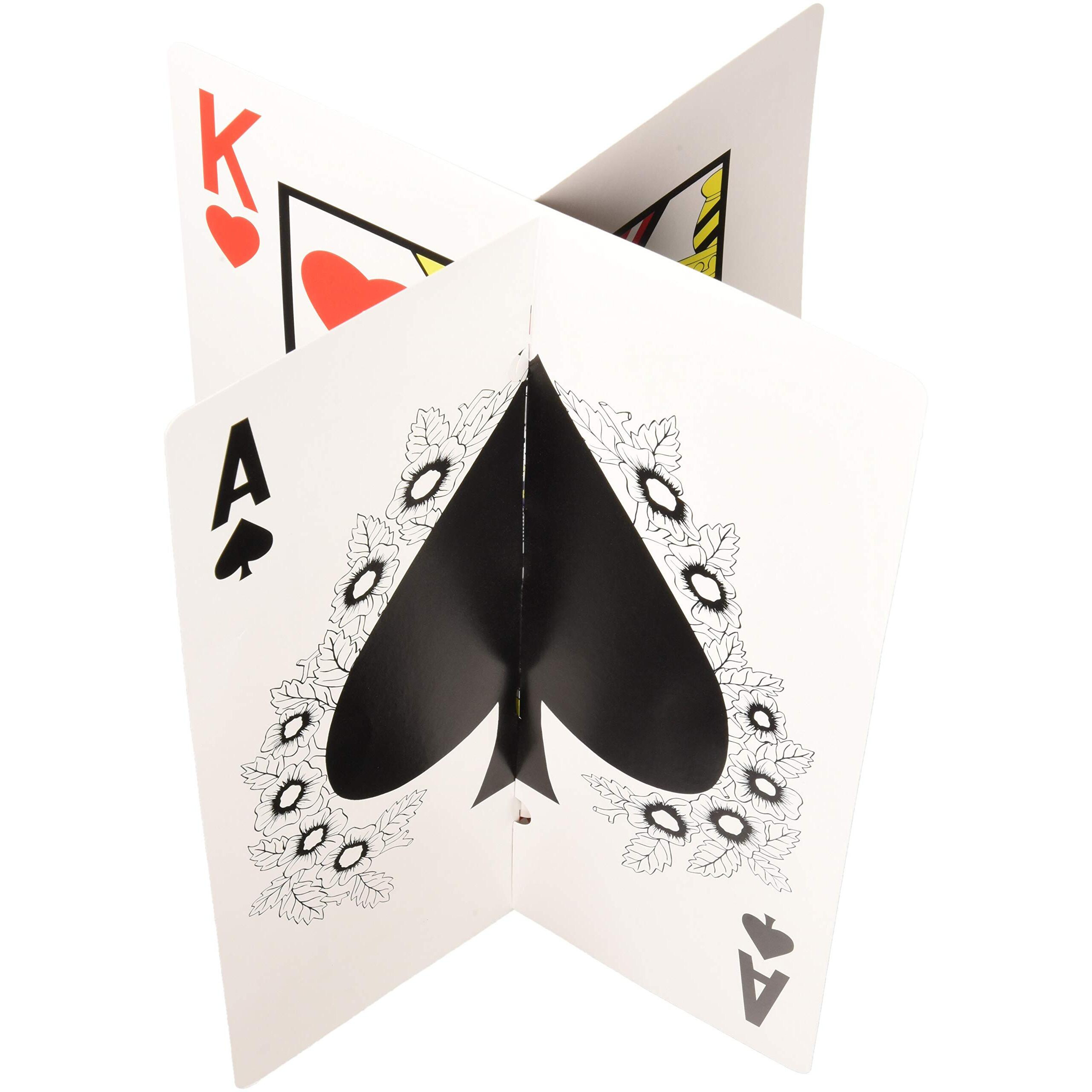 &quot3-D Playing Card Centerpieces - Pack of 12 - Perfect for Casino Parties"