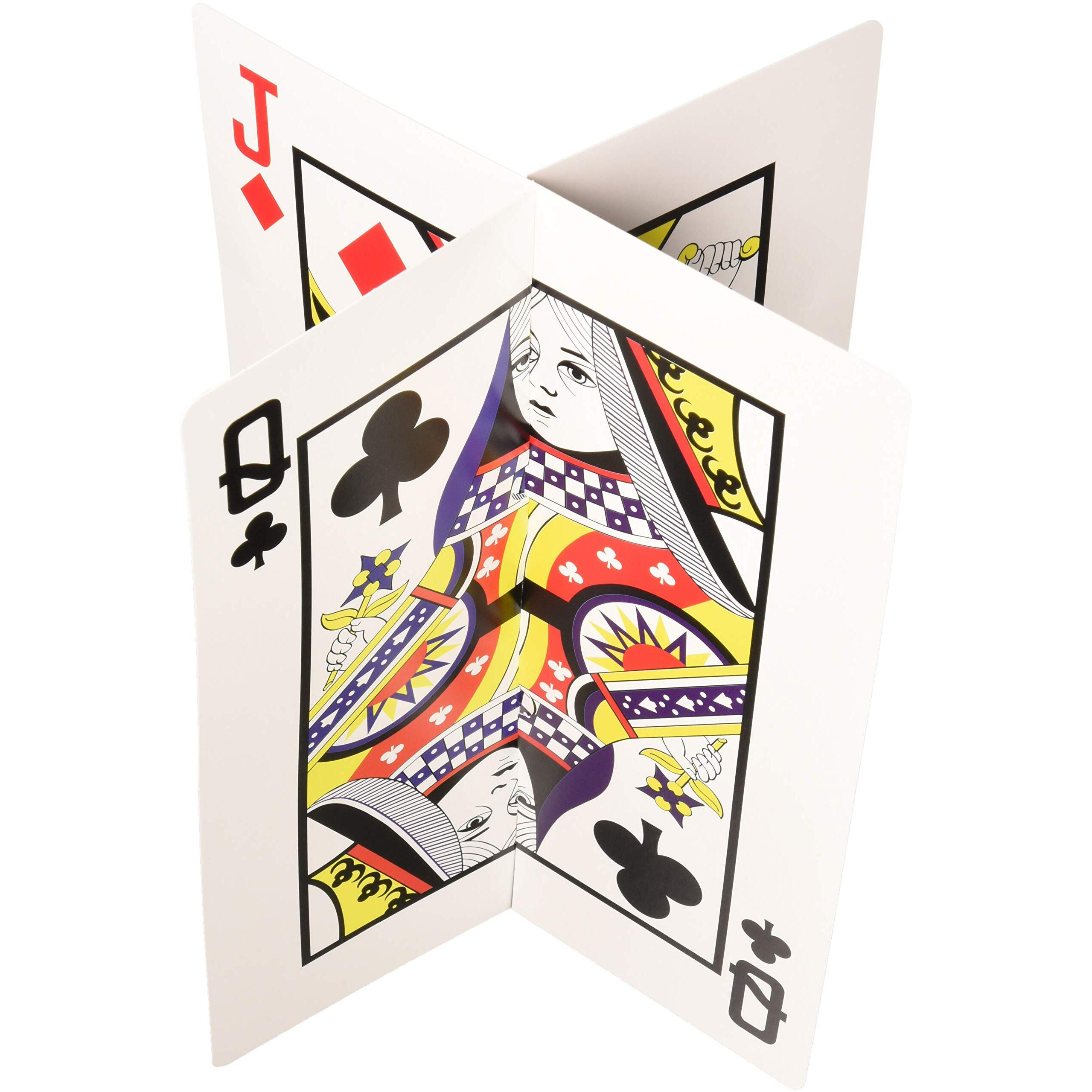 &quot3-D Playing Card Centerpieces - Pack of 12 - Perfect for Casino Parties"