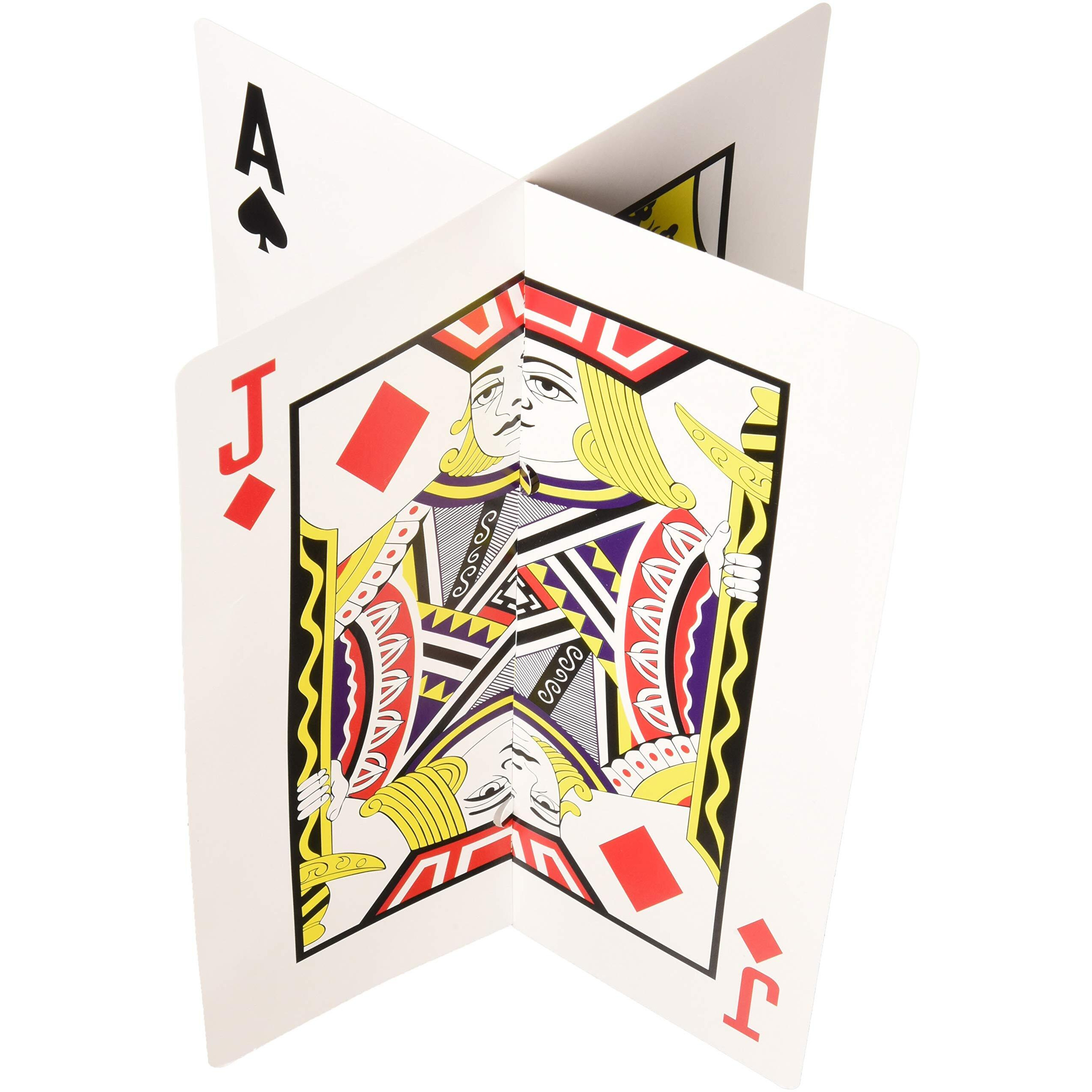 &quot3-D Playing Card Centerpieces - Pack of 12 - Perfect for Casino Parties"