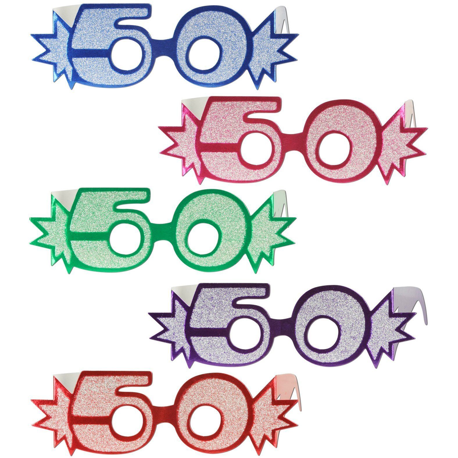 50  Glittered Foil Eyeglasses