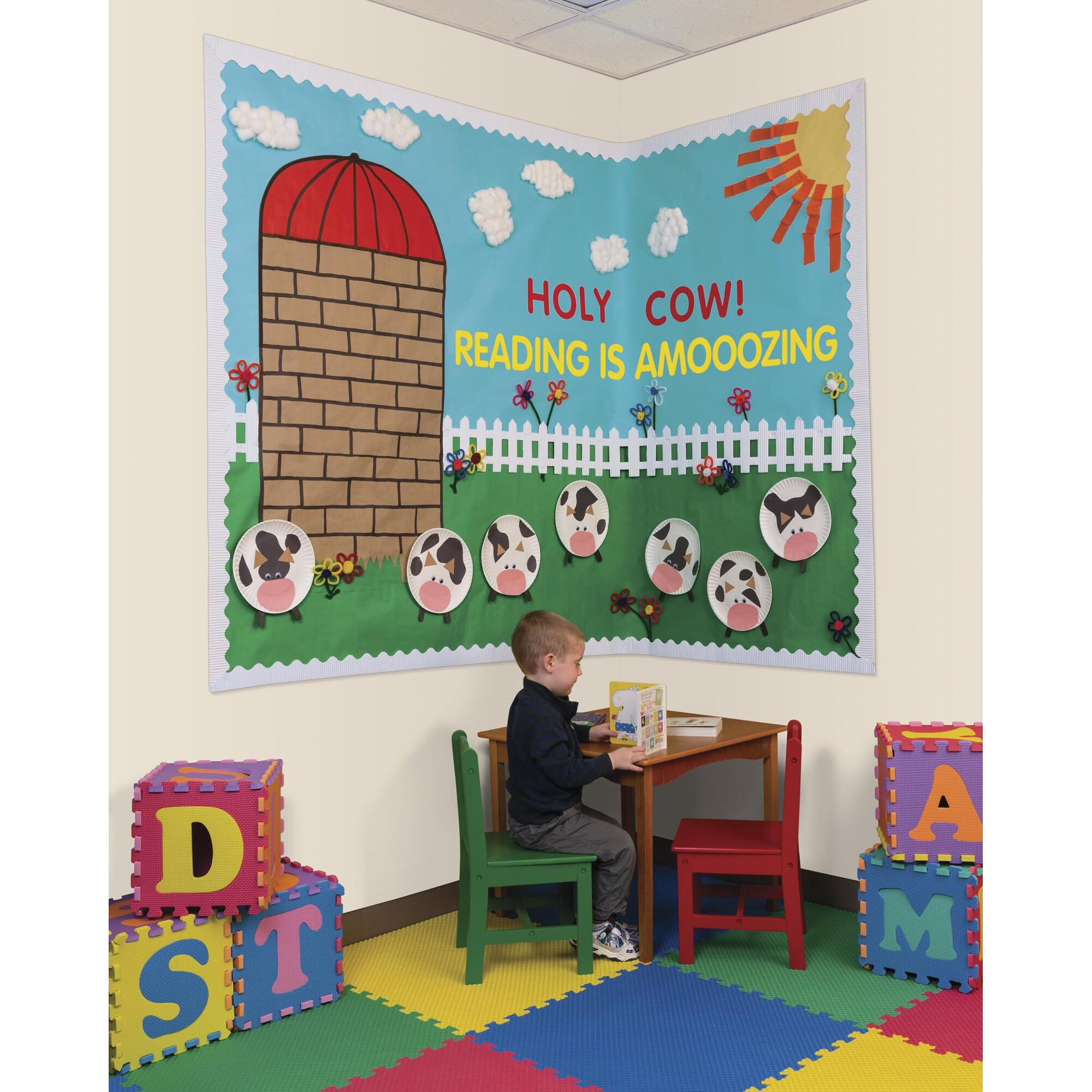 Fadeless Bulletin Board Art Paper - ClassRoom Project, Home Project, Office Project - 48Width x 50 ftLength - 1 / Roll - Brite Blue