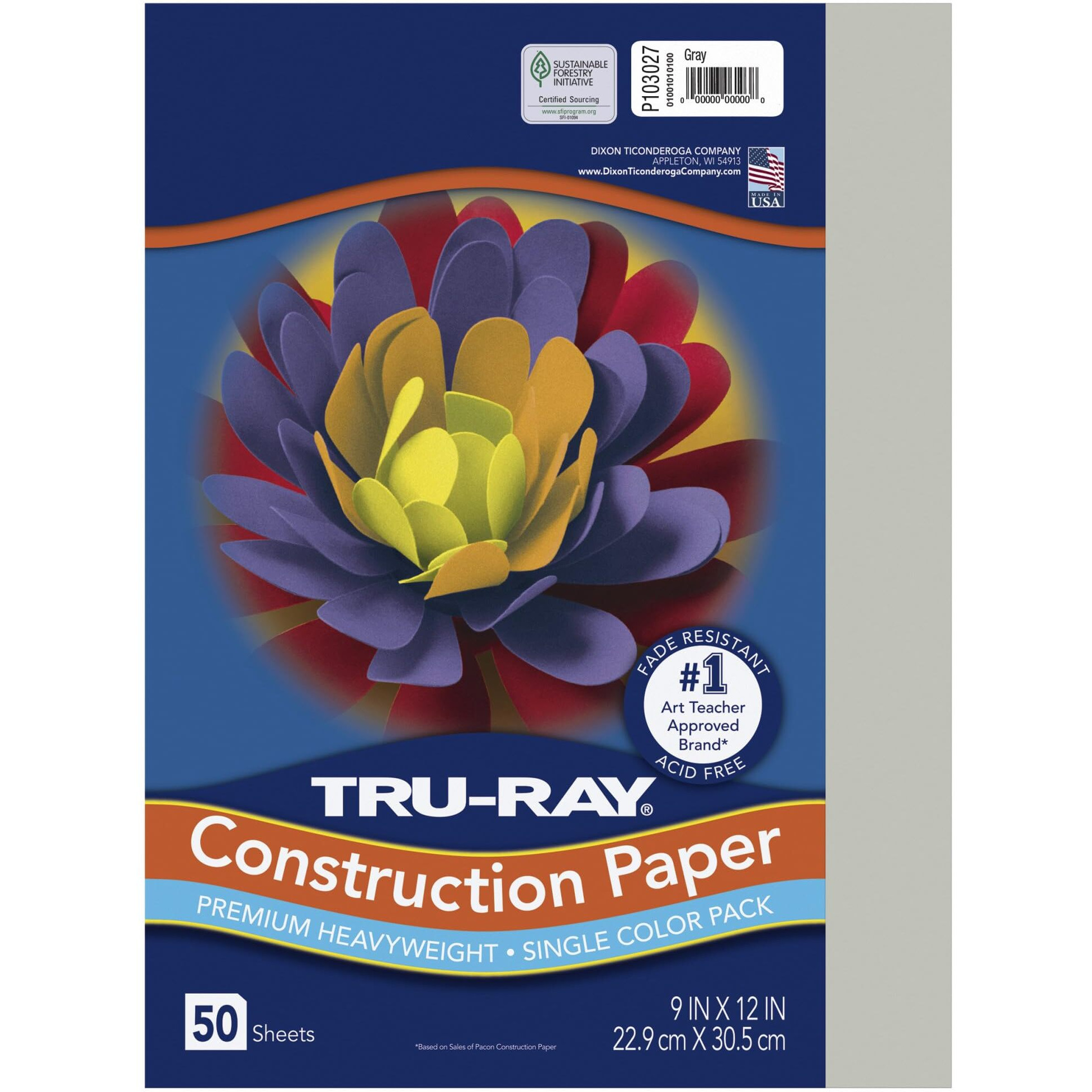 TRU RAY 9 X 12 GRAY 50 SHT