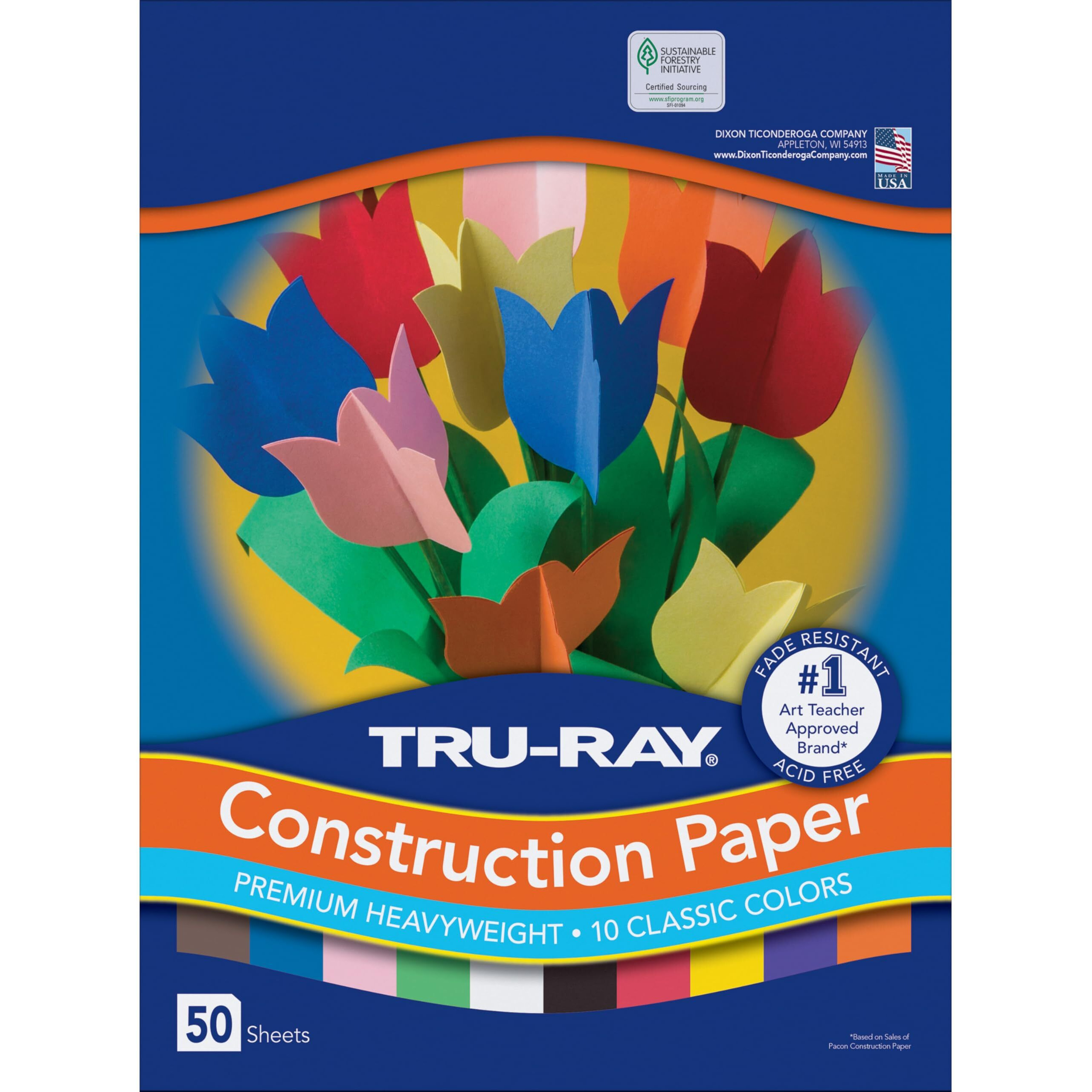 TRU RAY 9 X 12 ASSORTED 50 SHT