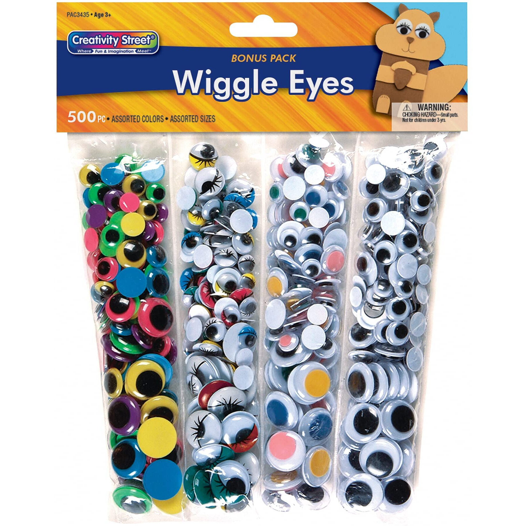 WIGGLE EYES 500 ASST.