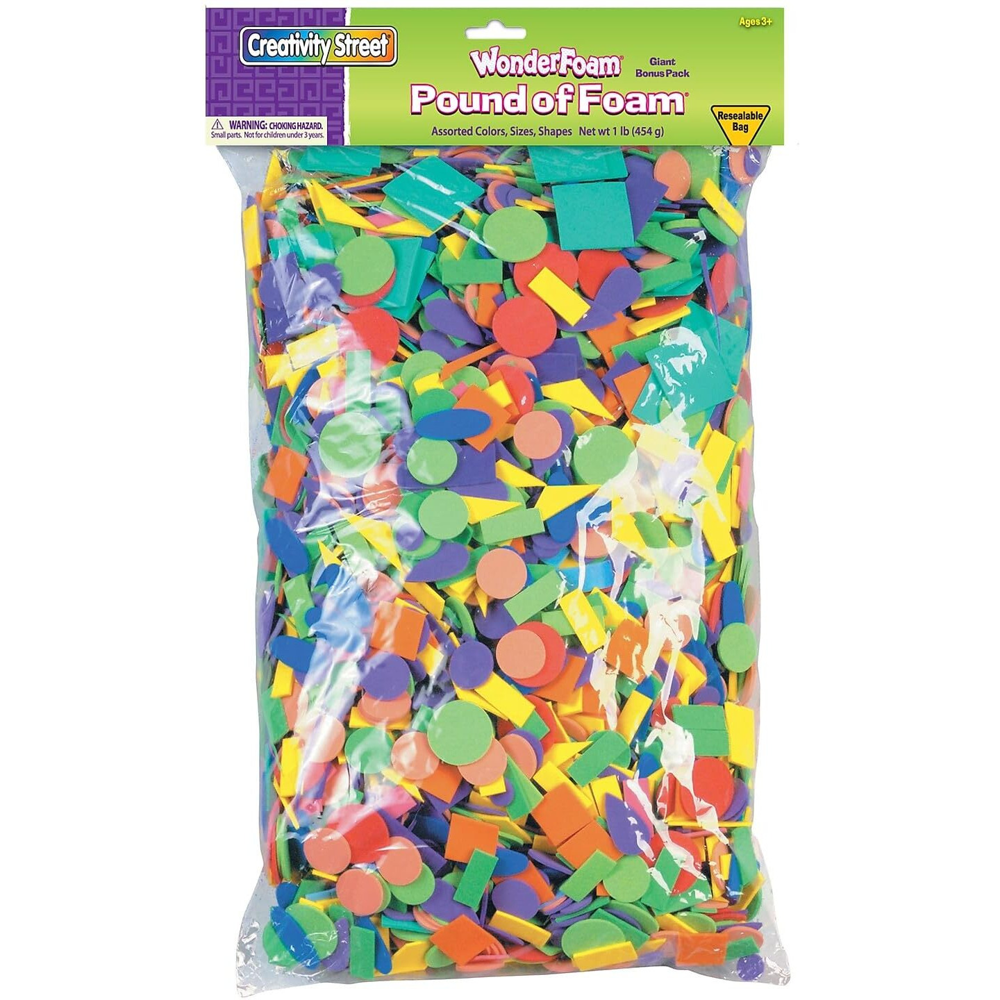 POUND OF FOAM ASSTD SHAPES COLORS