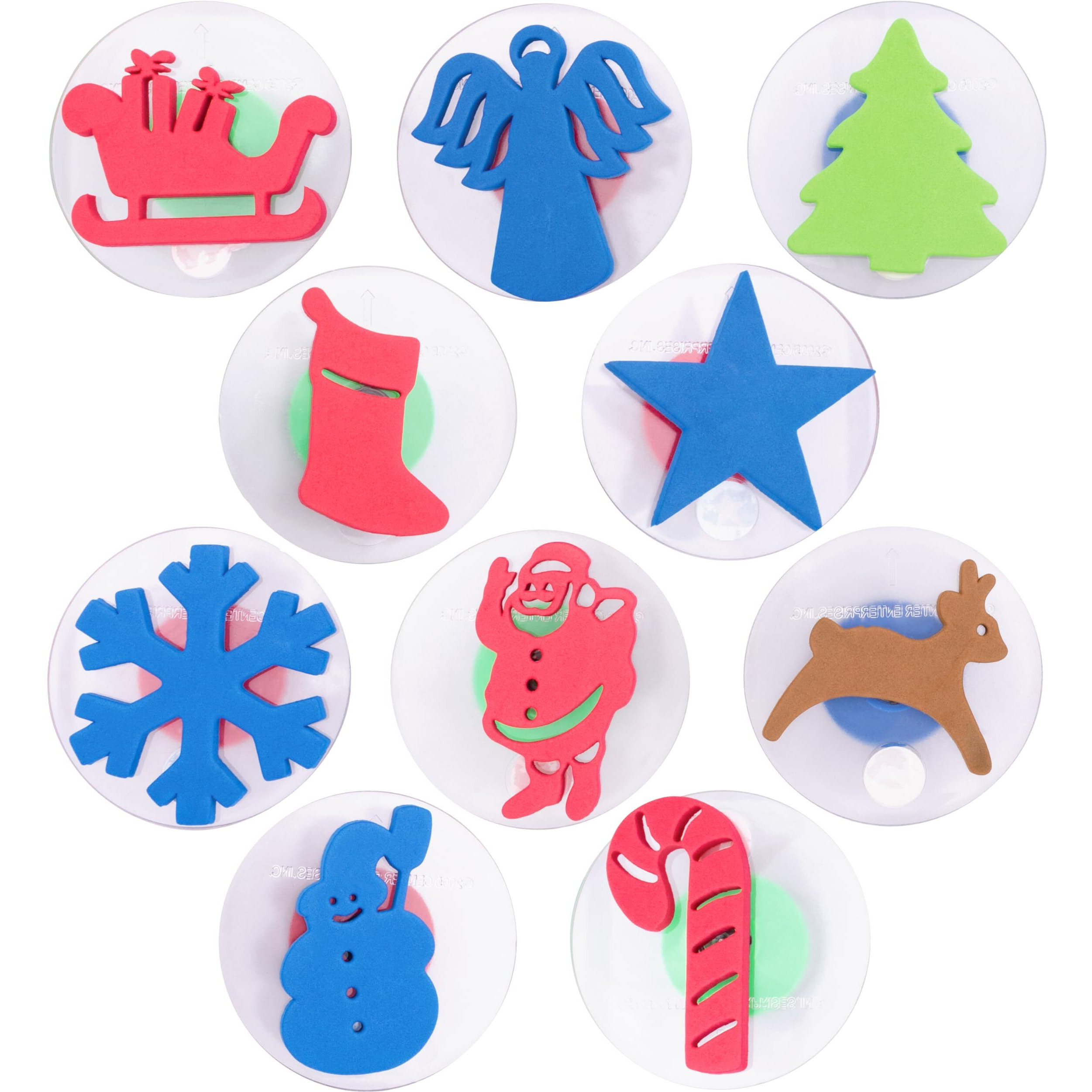 GIANT CHRISTMAS STAMPS SET OF 10