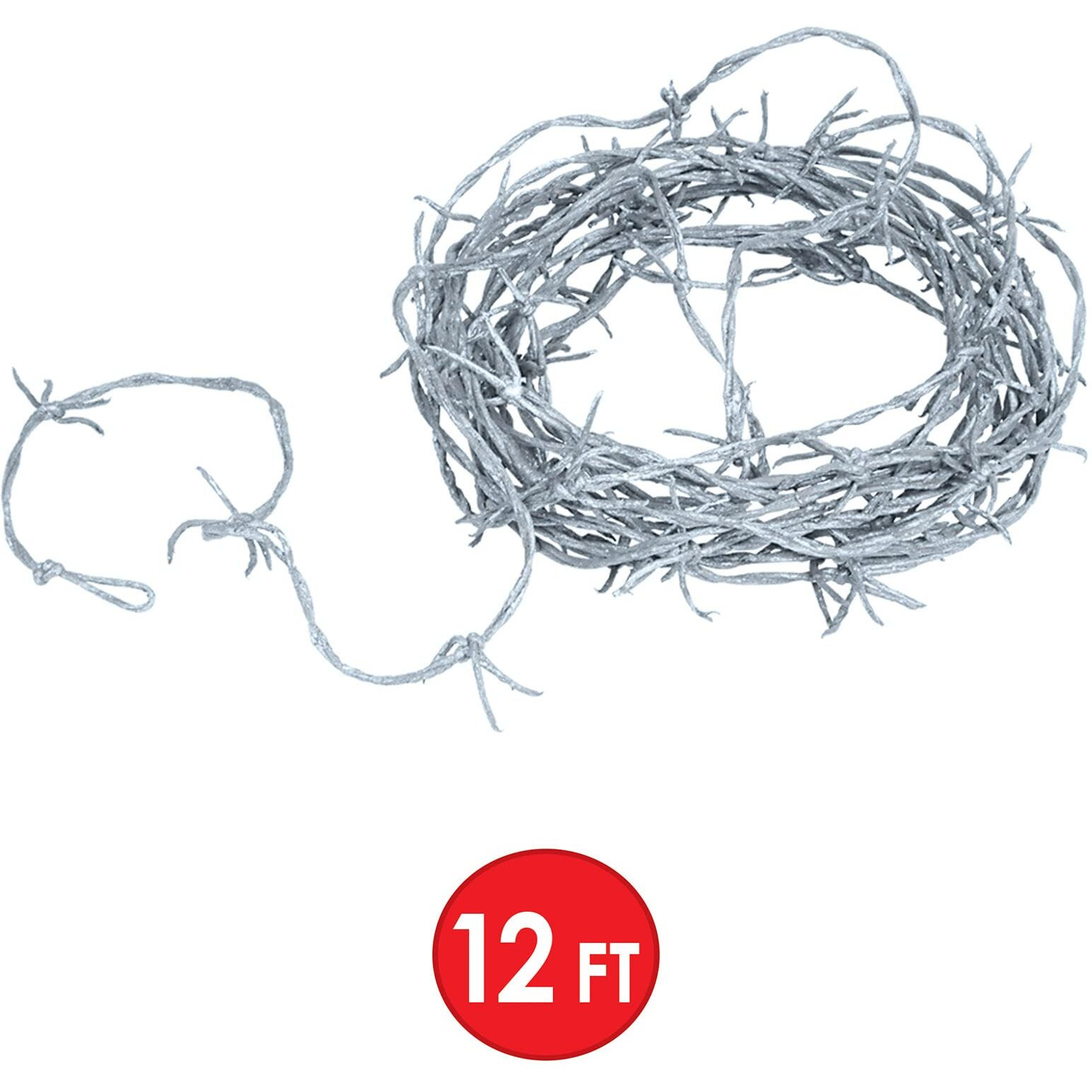 Silver Barbed Wire Garland