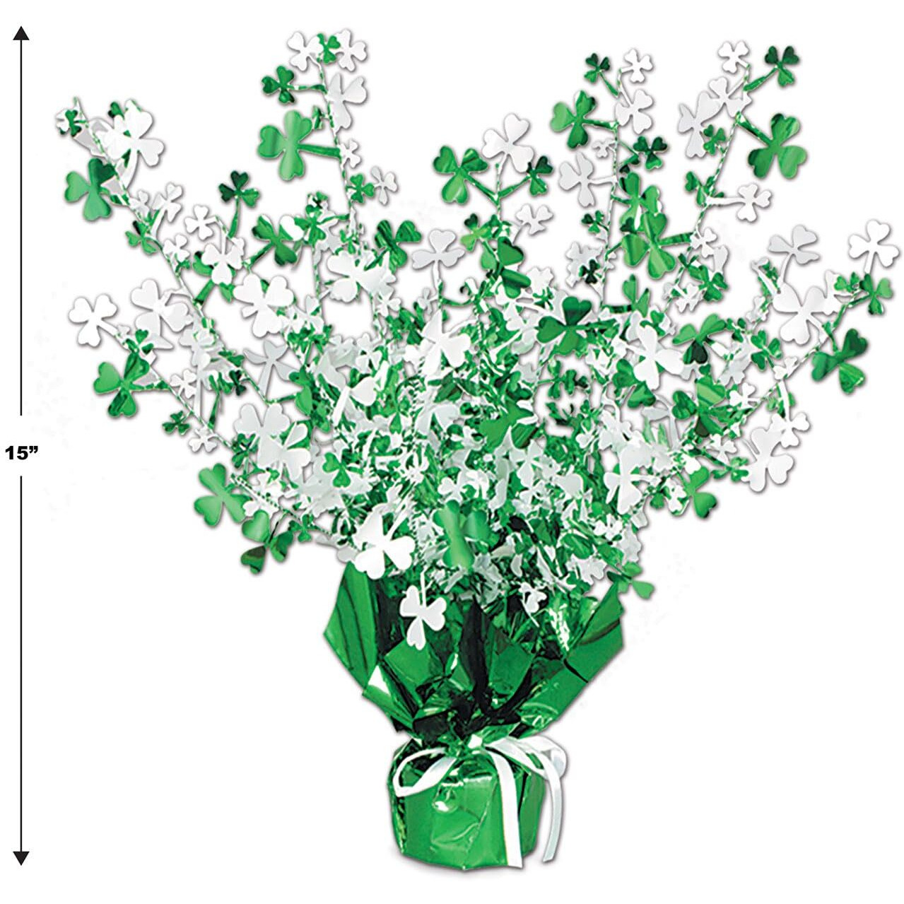 Shamrock Burst Centerpieces - 12 Pack Elegant Decor for St. Patrick's Day