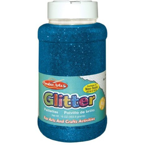 GLITTER 16 OZ BOTTLE  BLUE