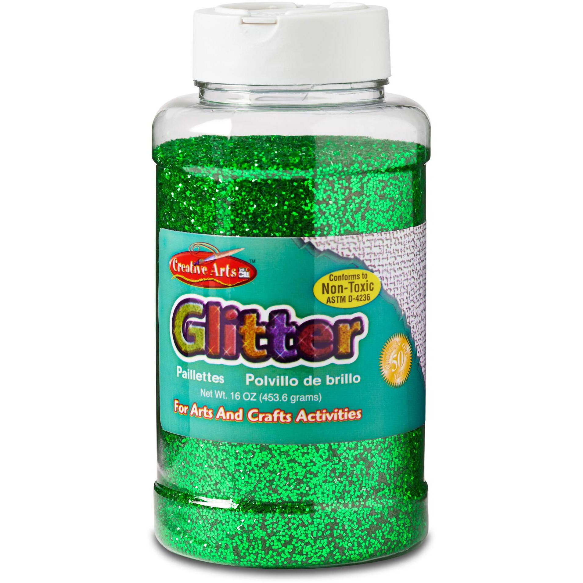 GLITTER 16 OZ BOTTLE GREEN
